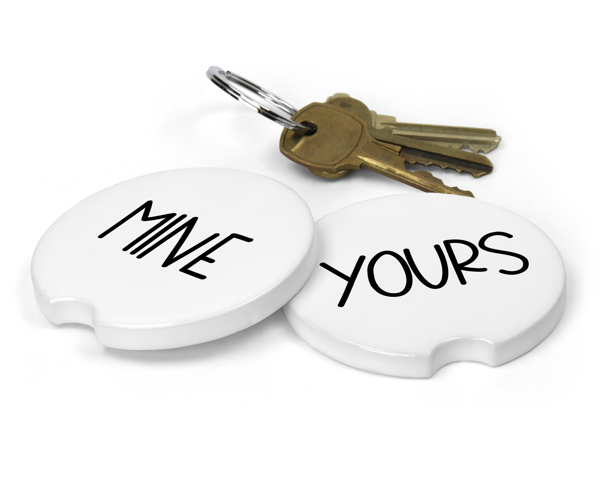 Mine & Yours Ceramic Car Coasters